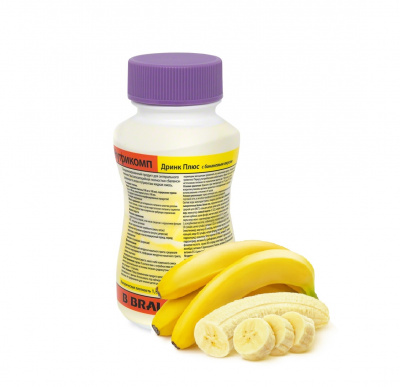 Нутрикомп Дринк Плюс банановый 200 мл. в пластиковой бутылке купить оптом в Вологде