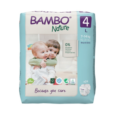 Эко-подгузники Bambo Nature 3 (4-8 кг), 52 шт купить оптом в Вологде